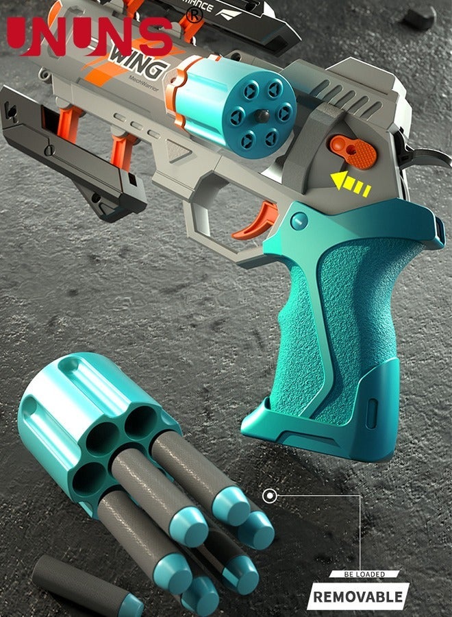 UNUNS Toy Foam Blasters,Soft Bullet Toy Revolver,Nerf Gun Fun,Lever Action Nerf Gun,Morph Burst Mech Revolver,Pistol Gun Shooting Game For Kids' Education,Memorable Gifts For Boys Girls Teens Adults,Green - Image 3