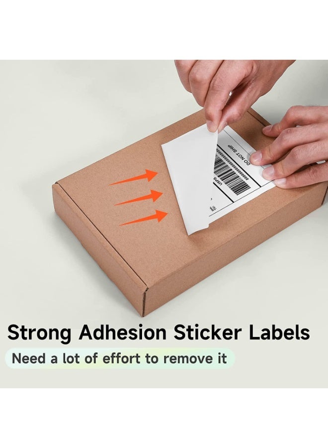 4x6‘ Thermal  Shipping Label, 4''x 6'' Fan-Fold Labels, Compatible with Rollo, MUNBYN, Zebra, Fargo Label Printer, 1 Pack of 300 Labels (White) - Image 5