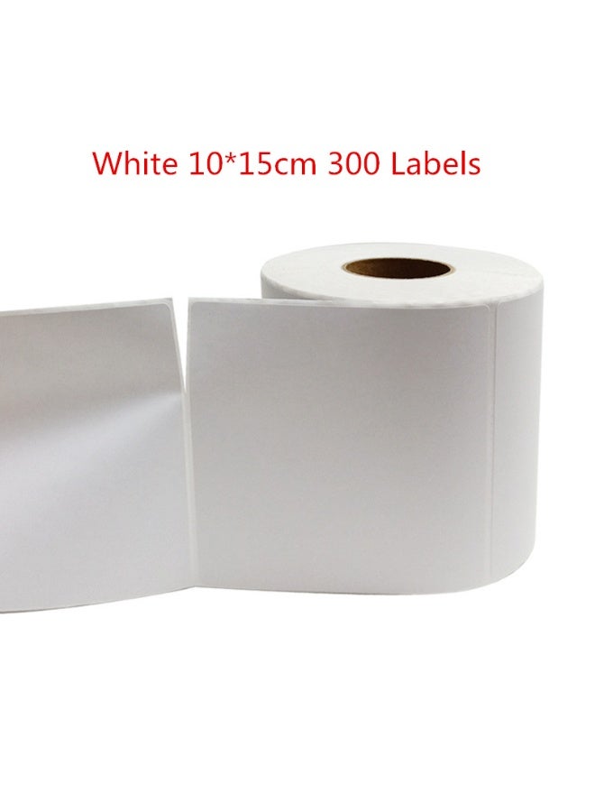 4x6‘ Thermal  Shipping Label, 4''x 6'' Fan-Fold Labels, Compatible with Rollo, MUNBYN, Zebra, Fargo Label Printer, 1 Pack of 300 Labels (White) - Image 1