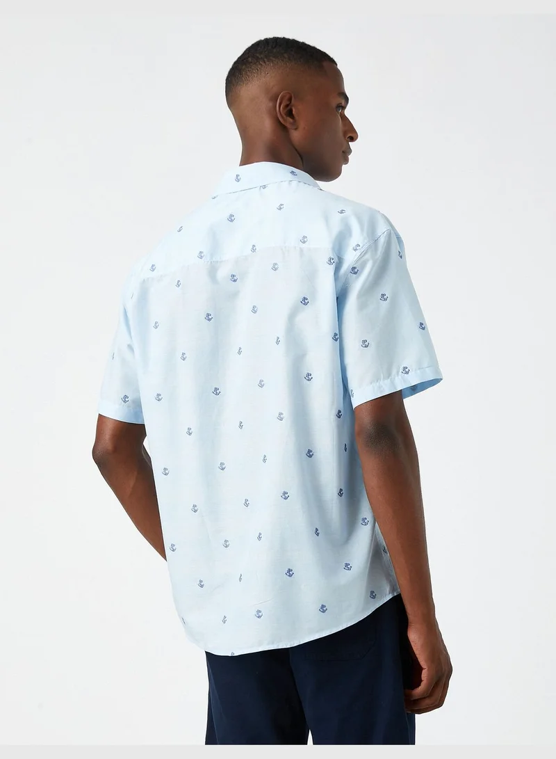 KOTON Patterned Short Sleeve Shirt
