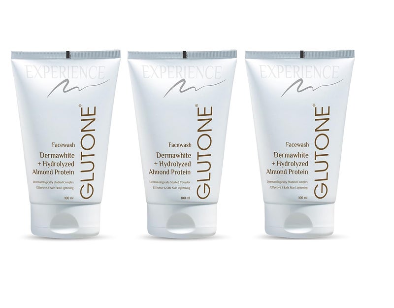 GLUTONE غسول وجه غلوتون توهج إشراقة غسول وجه مع مستخلصات الفواكه بروتين اللوز المهدرج الغني تركيبة قائمة على السكر 100 مل عبوة من 3 - Image 1