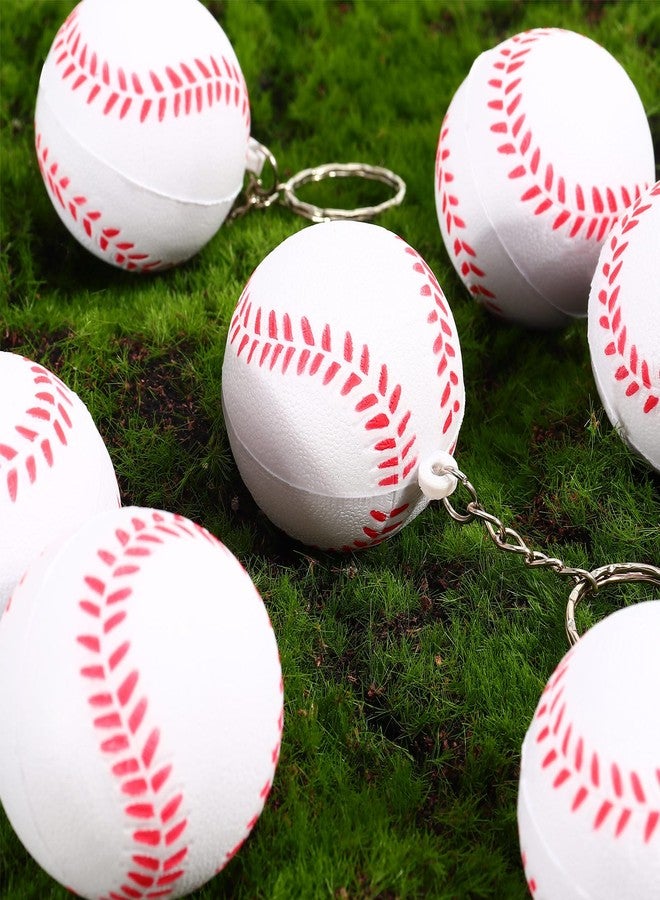 DEARIDAP 12 PCS Mini Foam Squeeze Baseball, Small Sports Stress Ball Keychains, 1.57 in Ball Keychains Bulk for Game Party Decoration Bag Gift Fillers - Image 3