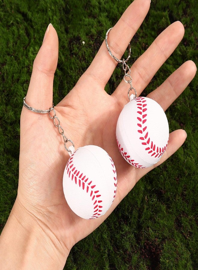 DEARIDAP 12 PCS Mini Foam Squeeze Baseball, Small Sports Stress Ball Keychains, 1.57 in Ball Keychains Bulk for Game Party Decoration Bag Gift Fillers - Image 4
