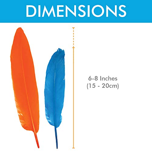Millennial Essentials 120pcs Colorful Goose Feathers for DIY Crafts, Jewelry Making, Wedding, Home or Party Decorations, 12 Colors (6-8 Inches) - Image 3