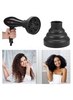 Generic 1pcs Hair Diffuser Attachment for Hair Dryer Travel Collapsible Portable Diffuser for Curly Hair Women .Airflow Attachment for Salon or Home Use with Nozzle 1.65-1.9In  - Image 2