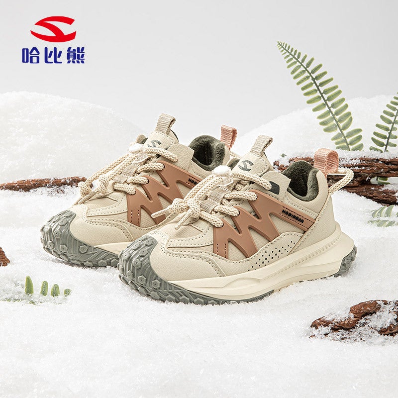 Habixiong Two Cotton Boys Sneaker Winter Girls Plus Velvet Lining Outdoor Durian Sole Casual Shoes - Image 2