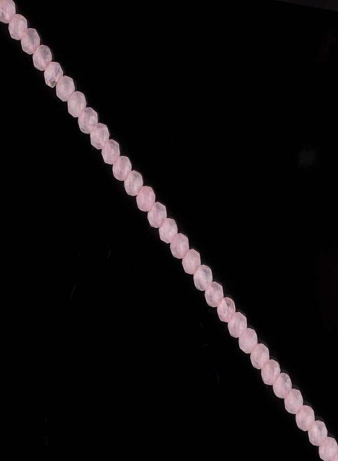 YANARA Natural Rose Quartz Bracelet Gemstone Micro Beads Dainty Jewelry for Women, Birthstone, Energy Healing Crystals, Silver Plated Chain 8 inch Birthday Gifts For Her - Image 5