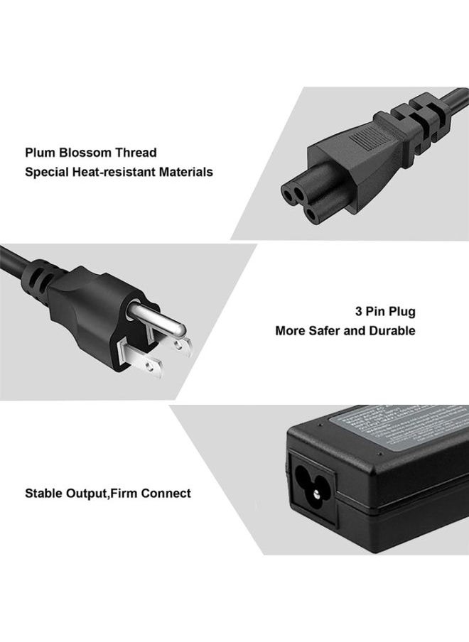 BURAQ - Mini Replacement AC Adapter 19.5V 2.31A 45W for Dell Notebook, Output Tips: 4.5mm x 2.7mm(US Plug) - Image 1