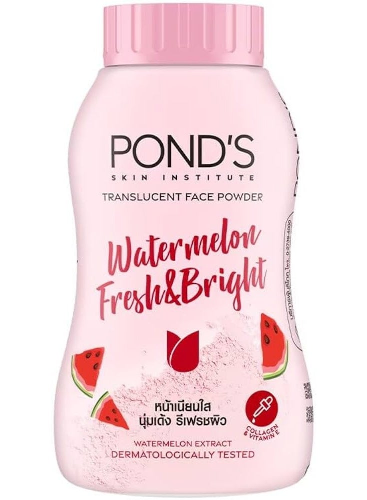 Pond’s Watermelon Fresh & Bright Facial Powder - Translucent Setting Powder with Watermelon Extract