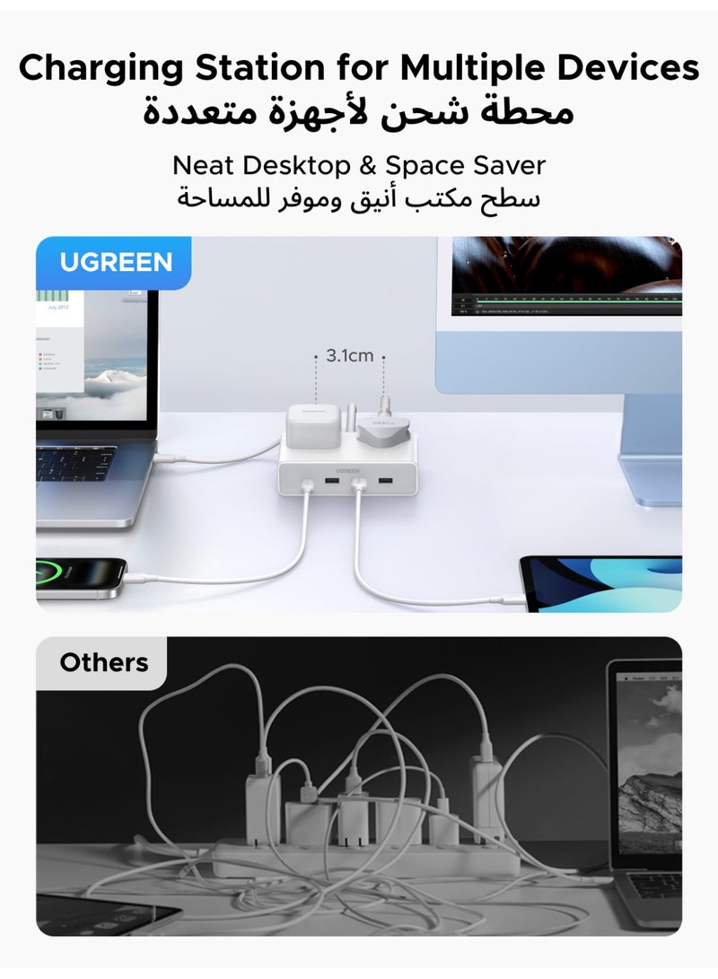 Ugreen 2990W Power Strip Home Extension Plug With 2AC Ports 3A1C Fast USB Charger 20W With 1.5M Extension Cable Charging Station Space Saving Suitable for Living Room Bed Room Kitchen Outdoor - Image 2