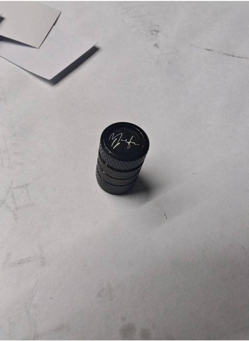MIRFA Anodized Alloy Tyre Air Valve Stem Caps (Black - Pack of 5)  - Image 2