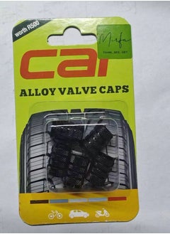MIRFA Anodized Alloy Tyre Air Valve Stem Caps (Black - Pack of 5)  - Image 3