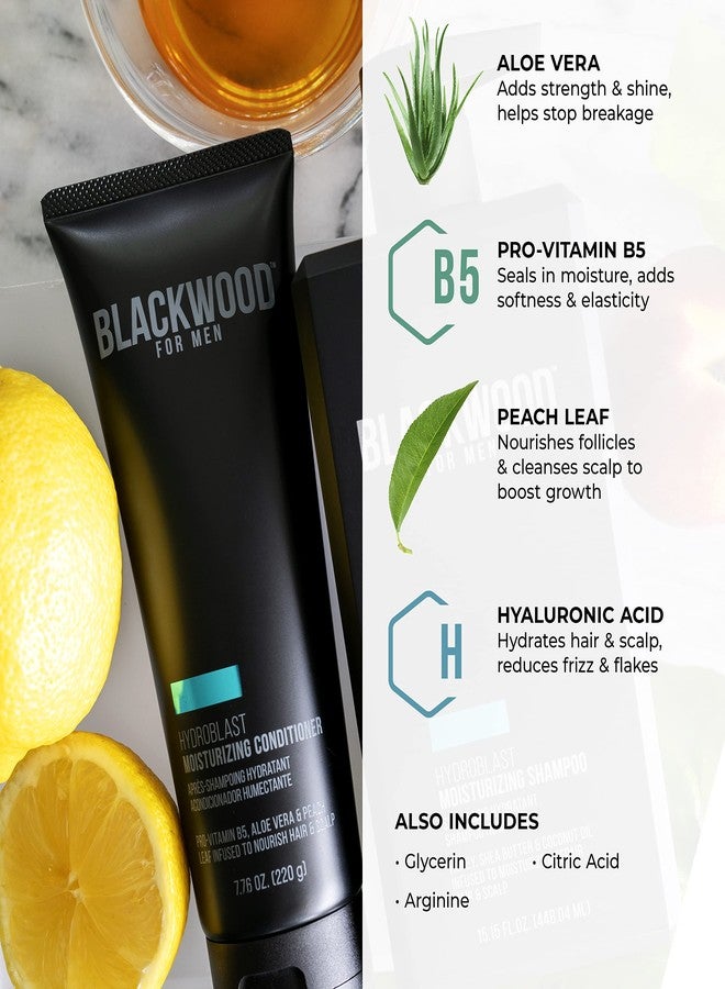 Blackwood For Men HydroBlast Moisturizing Conditioner - Deep Treatment for Damaged & Dry Hair - Natural Vegan Formula for Curly & Coarse Hair - Sulfate Free, Paraben Free, & Cruelty Free (4.59 Oz) - Image 4