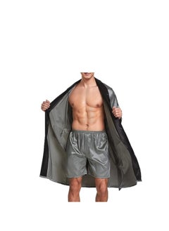 Generic Men's satin robe and shorts set  - Image 3
