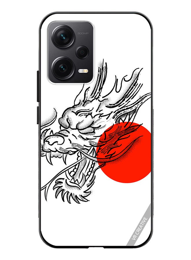 VR CREATIVE Protective Case Cover For Xiaomi Redmi Note 12 Discovery Red Dragon Design Multicolour - Image 1