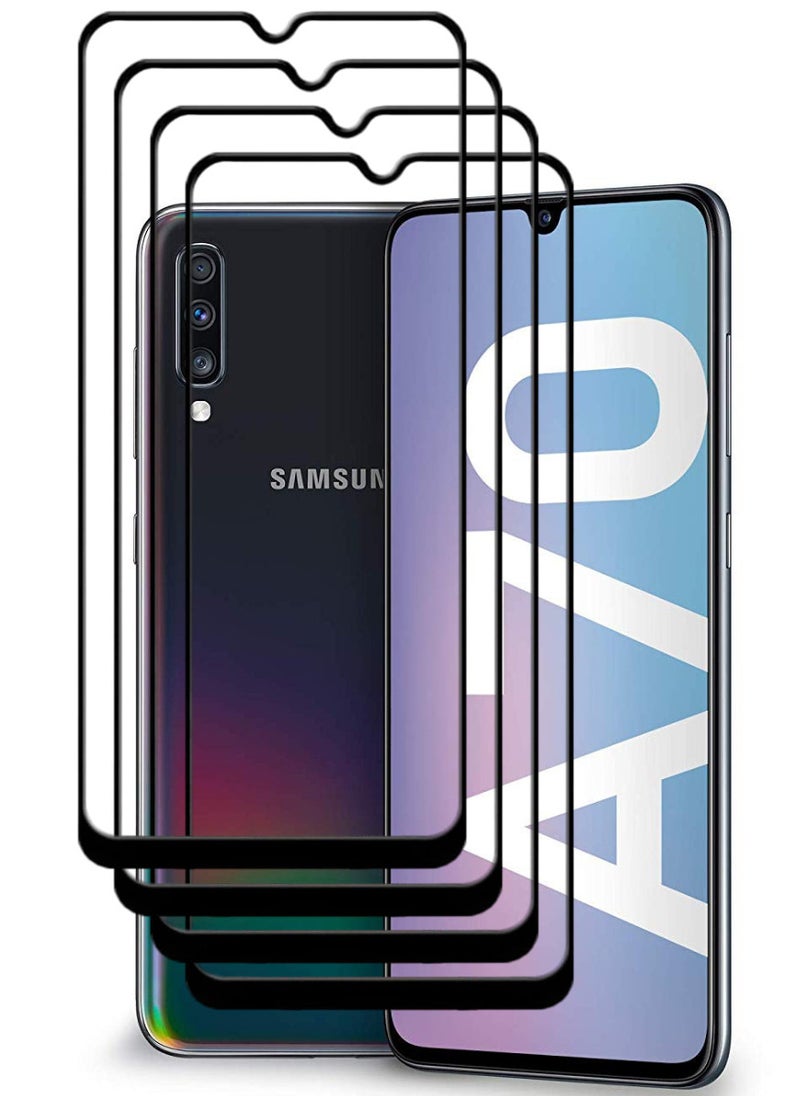 ACLIX 4 Pieces Antistatic ESD Dustproof Premium Quality High Definition Tempered Glass Screen Protector Designed For Samsung Galaxy A70 - Image 1