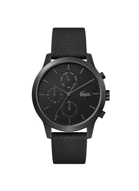 Lacoste 12.12 Black Leather Men's Multi-function Watch - 2010997