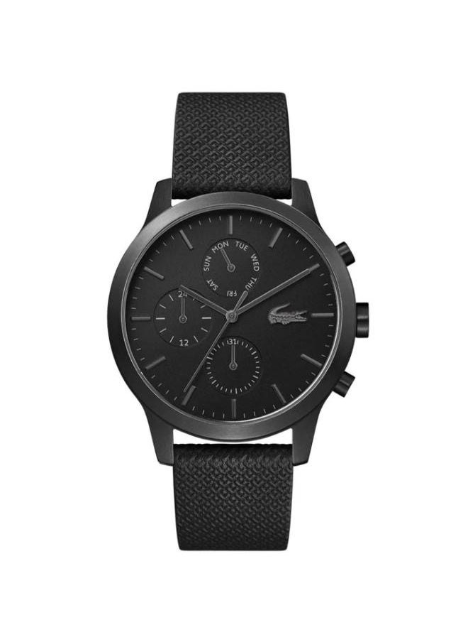 Lacoste 12.12 Black Leather Men's Multi-function Watch - 2010997