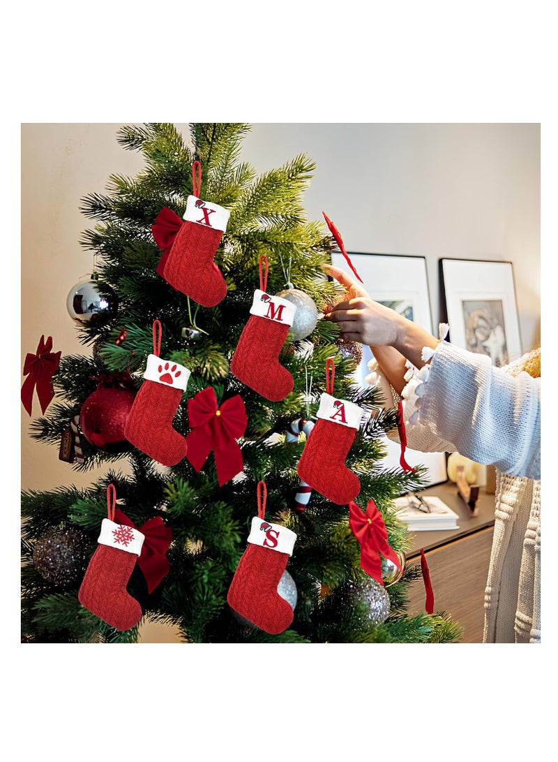 Christmas Stockings Christmas Sock Ornaments Mini Cute Kids Gift Candy Stocking Bags Christmas Decoration Hanging Socks for Xmas Tree Decor (4PCS) - Image 4