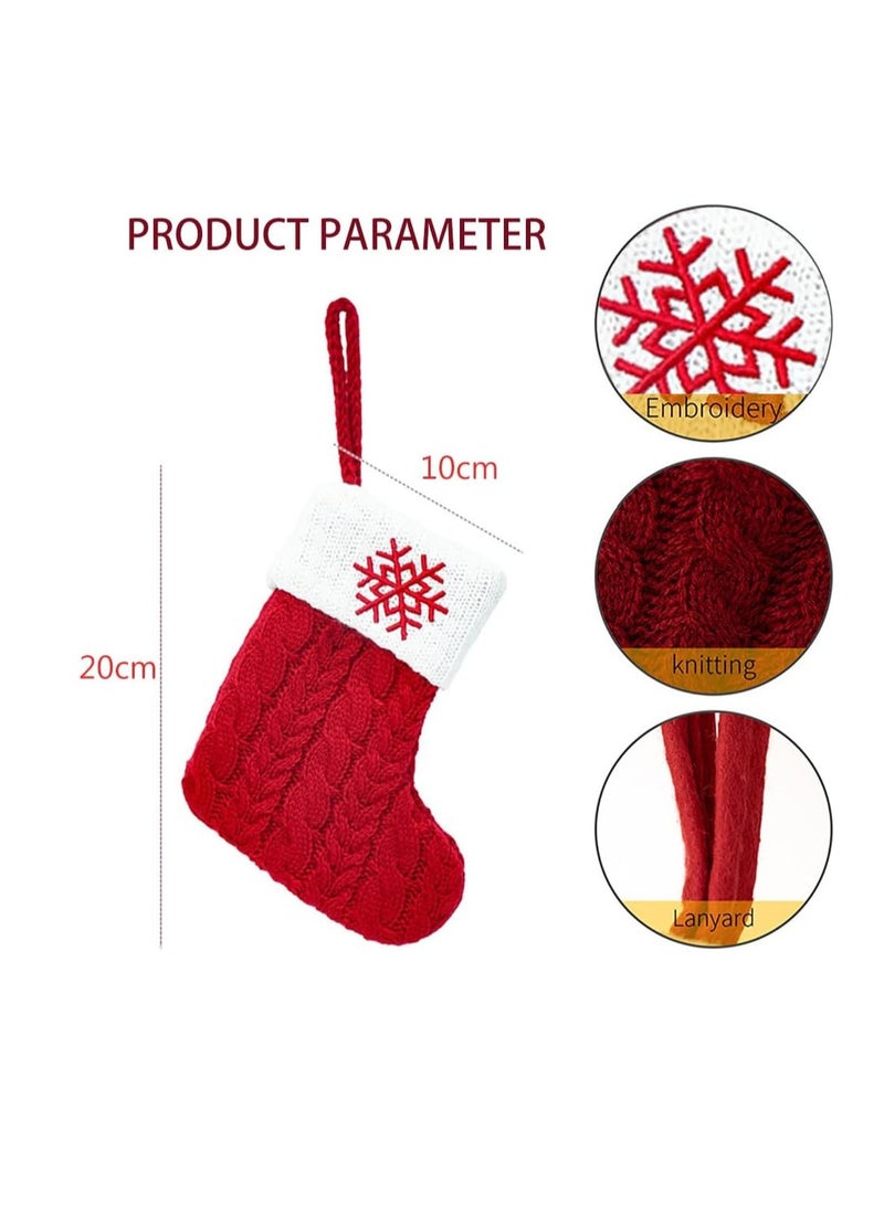Christmas Stockings Christmas Sock Ornaments Mini Cute Kids Gift Candy Stocking Bags Christmas Decoration Hanging Socks for Xmas Tree Decor (4PCS) - Image 2