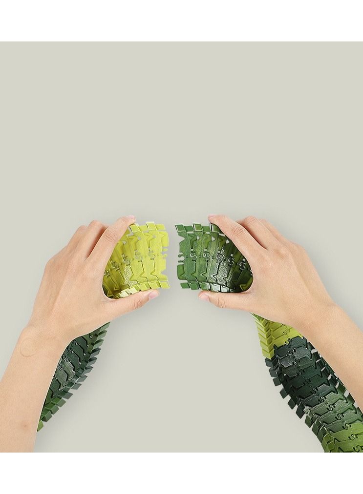 DUNISO Dinosaur Rail Car Toy 268 Pcs Dinosaur Car Race Track Toy with Car Play sets Includes 240 Flexible Train Track 7 Dinosaur and 2 Dinosaur Head Best Gift for Boys Girls - Image 4