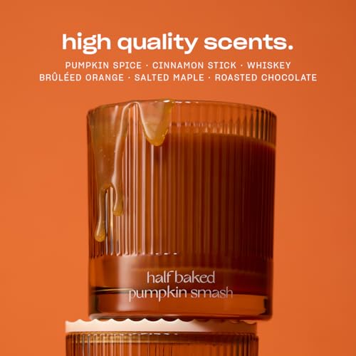 Snif Half Baked Pumpkin Smash Scented Candle by Snif, Festive Fall Candle, 50+ Hours, 100% Cotton Fiber Wicks, Soy Wax Blend, Non-Toxic, Vegan, 8.5oz - Image 3