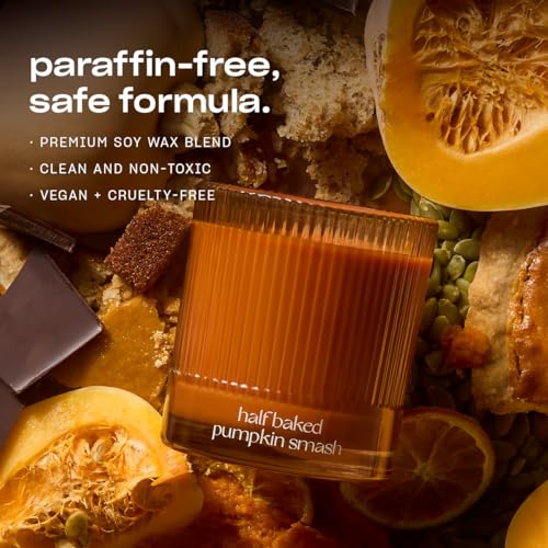 Snif Half Baked Pumpkin Smash Scented Candle by Snif, Festive Fall Candle, 50+ Hours, 100% Cotton Fiber Wicks, Soy Wax Blend, Non-Toxic, Vegan, 8.5oz - Image 5