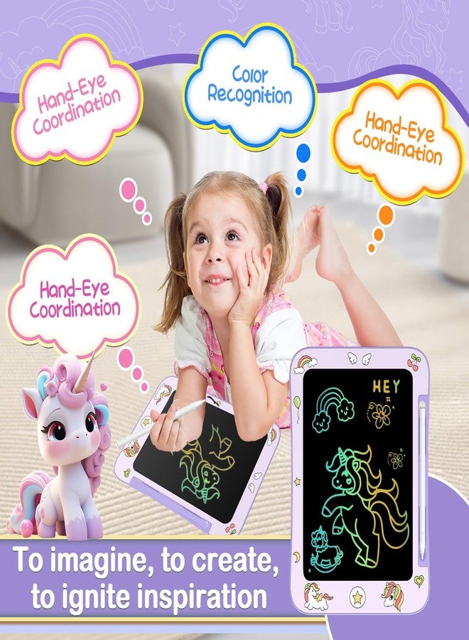 Genialba LCD Writing Board for Kids, Drawing Board with Colorful Screen for Kids and Girls 3-7 Years Old - Educational Toys for Birthdays and Christmas (Unicorn) - Image 3