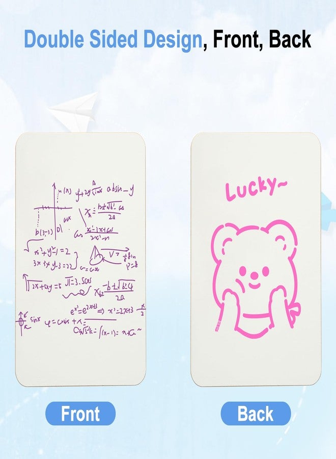 LTAXAF 12 Pack Dry Erase Boards, 5"x7" Double Sided Easel Small Whiteboards with Lines for Kids, Students, Education Teacher Classroom, Mini Portable Drawing Learning White Boards with 12 Makers, 12 Erasers - Image 5
