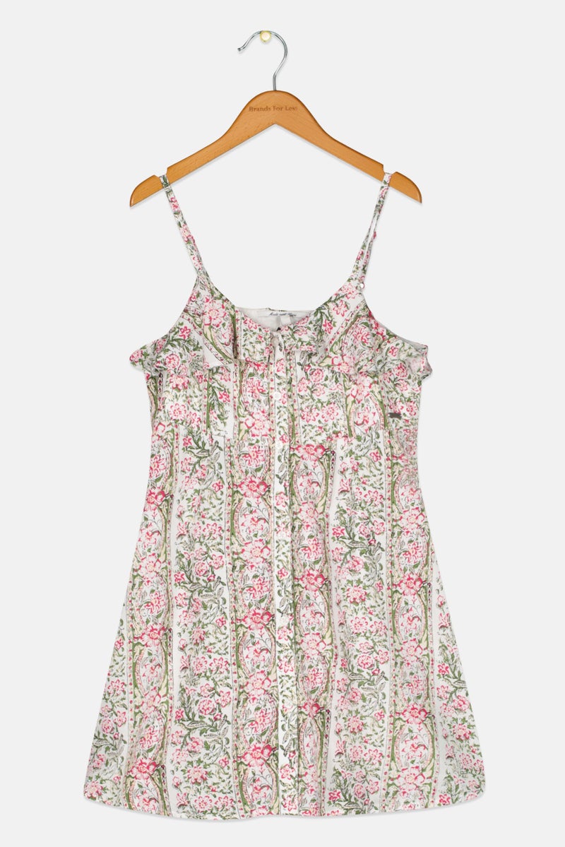 Pepe Jeans فستان بنات للأطفال بطبعة شاملة، مجموعة بيضاء - Image 1