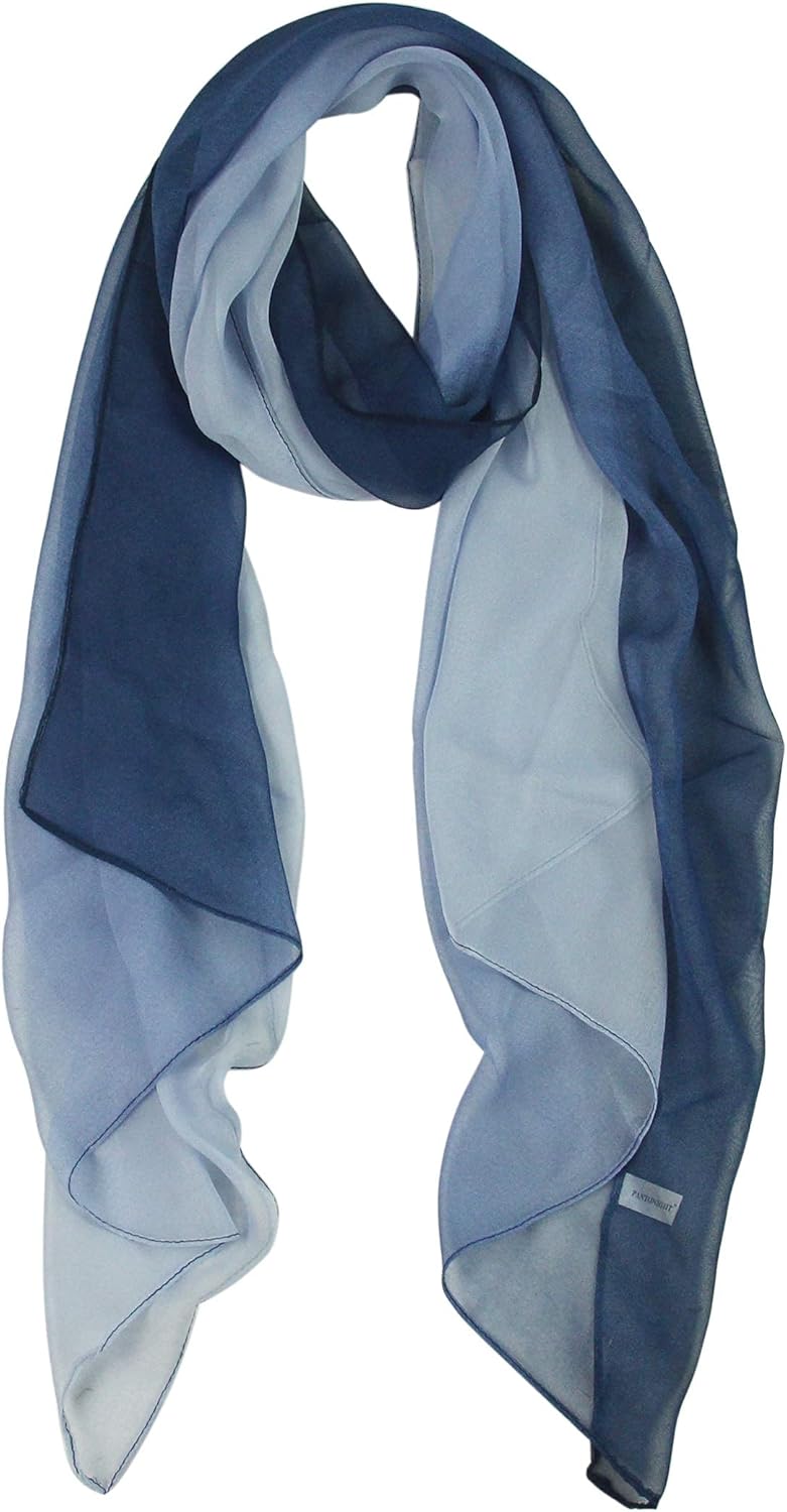 PANTONIGHT Long Chiffon Sheer Scarf Gradient Shaded Colors Lightweight Scarf For Womens - Image 4
