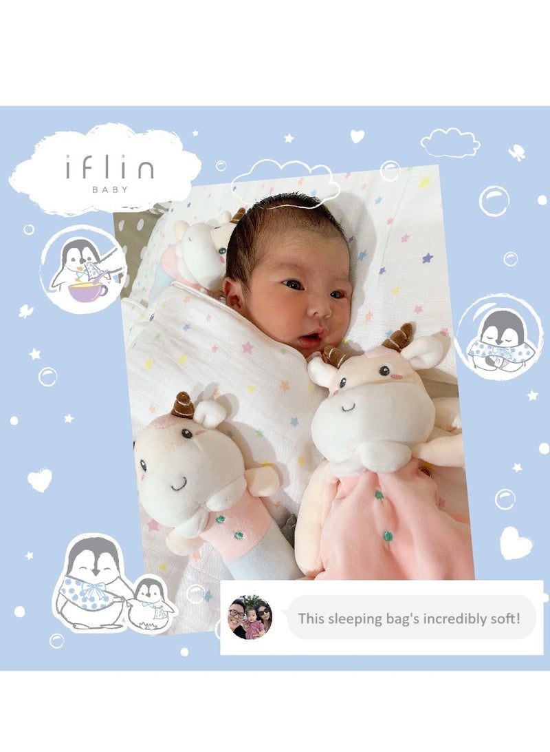Iflin Baby My Sweet Dreams Bamboo Sleeping Bag (with Baby Pillow) - Playful Stripes  - Image 4