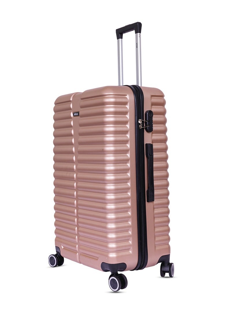 منيك طقم حقائب سفر  قطع | بعجلات دوارة  درجة وقفل  | مقاسات مختلفة | ذهبي - Image 2