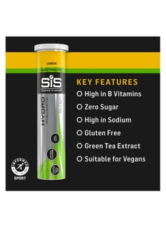 SIS Hydro Electrolyte Tablets - Triple Pack, Lemon Flavour Effervescent Tablets with added Vitamins, Minerals and Sweetener 3X20X4.5g  - Image 2