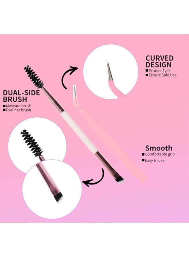 False Eyelashes Lash Clusters, 280Pcs 60D/80D/100D Mixed Density Faux Mink Lashes, All-in-One DIY Lash Extension Kit, Beginner Friendly, Ideal Gift for Ramadan Eid Wedding Party Daily Makeup - Image 5