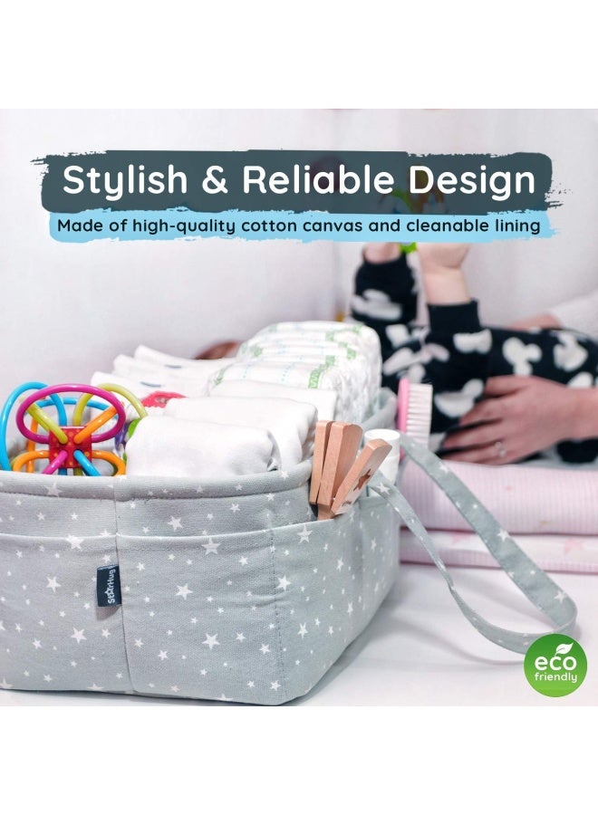 Starhug Stylish Baby Diaper Caddy Organizer - Large Nursery Storage Bin For Changing Table Car Travel Tote Bag Boy Girl Shower Gift Basket Newborn Registry Must Haves Free Bonus Bottle Cooler  - Image 4