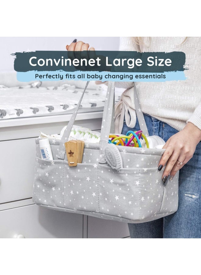Starhug Stylish Baby Diaper Caddy Organizer - Large Nursery Storage Bin For Changing Table Car Travel Tote Bag Boy Girl Shower Gift Basket Newborn Registry Must Haves Free Bonus Bottle Cooler  - Image 3