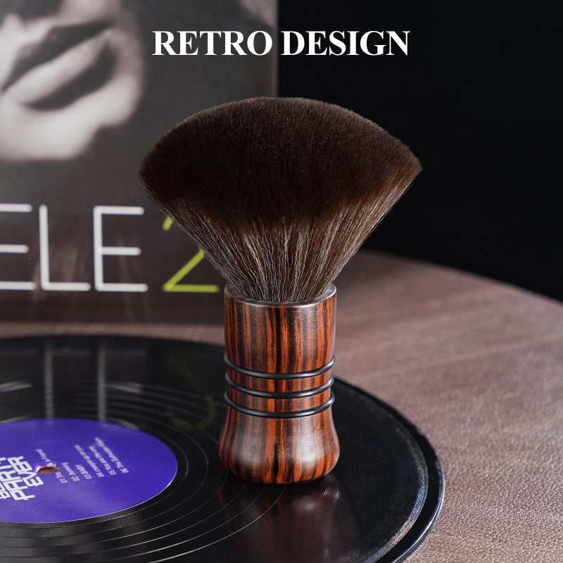 NiHome Large Vinyl Record Cleaning Brush, Anti-Static Soft LP Record Cleaner, Ultra-Fine Fiber Bristles Vinyl Dust Remover Brush, Safe for Vinyl LP CD Album, Beech Wood Handle Retro Design (Red/Black) - Image 5