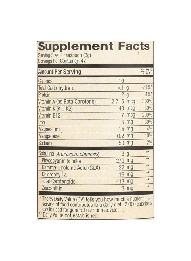 Nutrex Research Pure Hawaiian Spirulina Powder Natural Premium Spirulina from Hawaii Vegan, Non-GMO, Immunity Support - Superfood Supplement & Natural Multivitamin, 5 Ounce  - Image 2