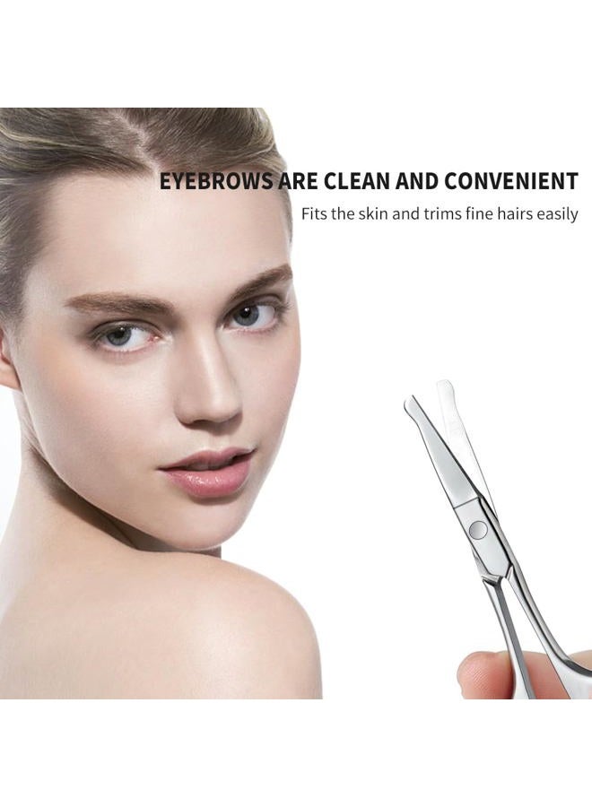 AsonTao Small Scissors, Eyebrow Scissors, Nose Hair Scissors Round Tip Design, Will Not Hurt the Nasal Cavity. Professional Grooming Scissors for Hair, Eyelashes, Nose, Eyebrow Trimming, Mustache. - AsonTao - Image 2