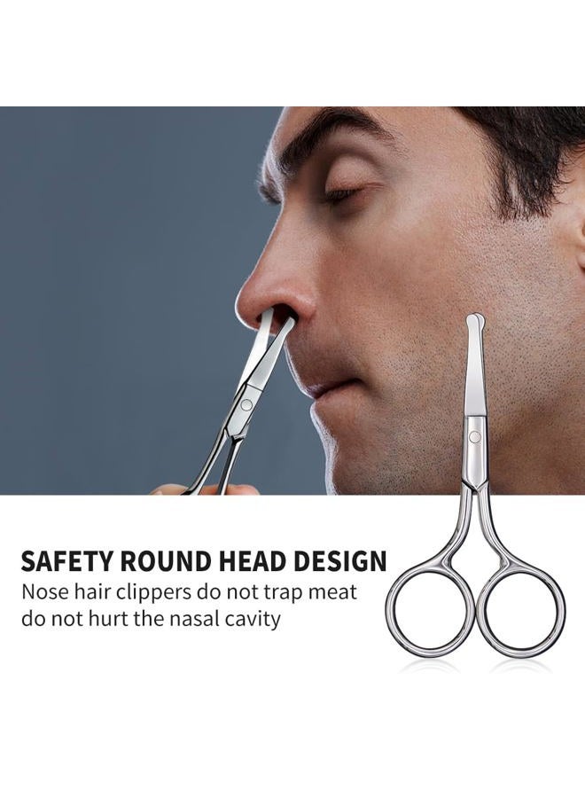 AsonTao Small Scissors, Eyebrow Scissors, Nose Hair Scissors Round Tip Design, Will Not Hurt the Nasal Cavity. Professional Grooming Scissors for Hair, Eyelashes, Nose, Eyebrow Trimming, Mustache. - AsonTao - Image 3