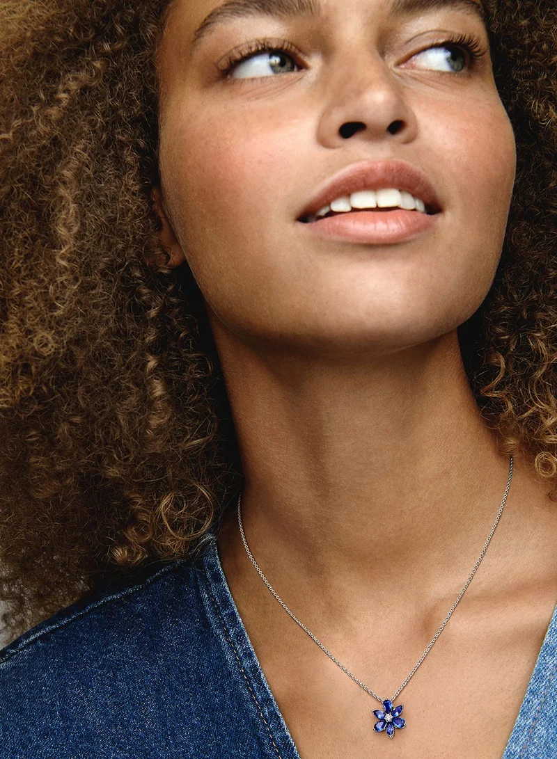 PANDORA Sparkling Blue Herbarium Cluster Pendant Necklace