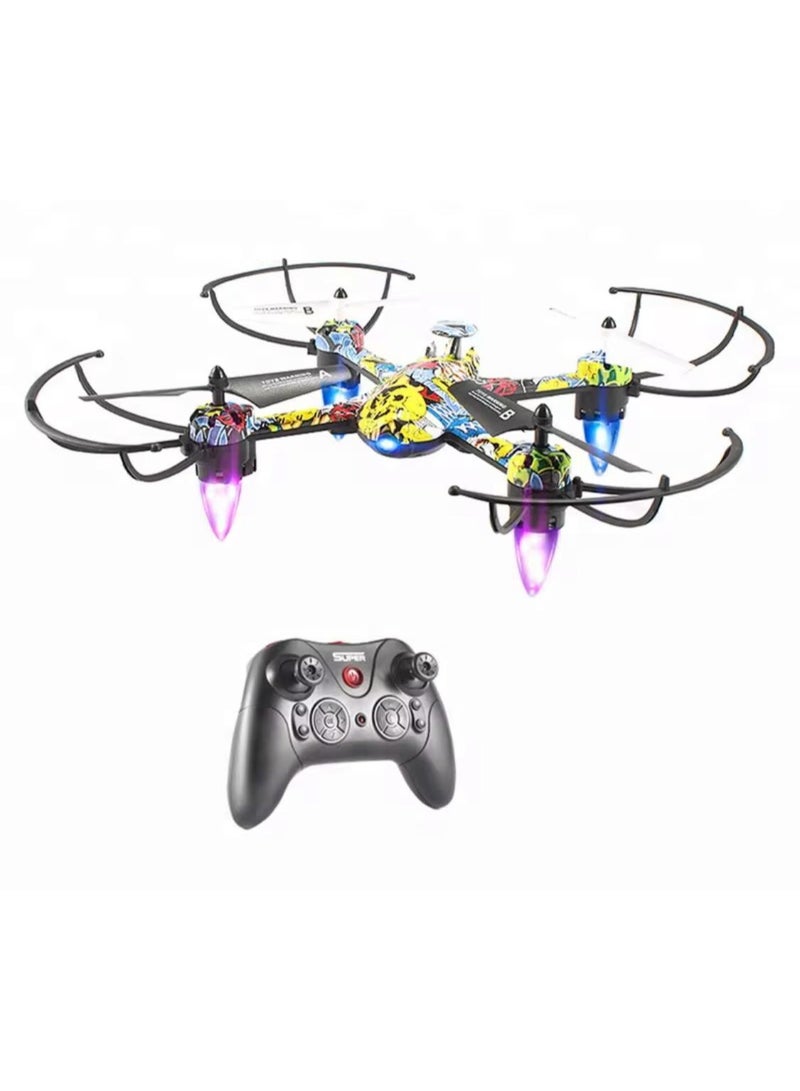 Remote Control Drone with One Button 3D Return, Three Kinds of Lights and Six-Axis Gyroscope Drone for Kids and Adults