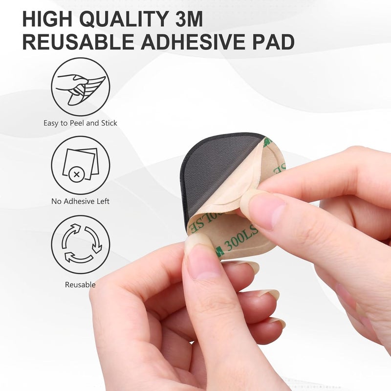 Lacdo Airtag Holder AirTag Case, 2 Pack Adhesive Mount Sticker for Apple Air Tag Hidden Case Cover Anti-Scratch Secure Stick-On Holder, for TV Remote Luggage Purses Laptop Backpack Bike Car, Black - Image 4