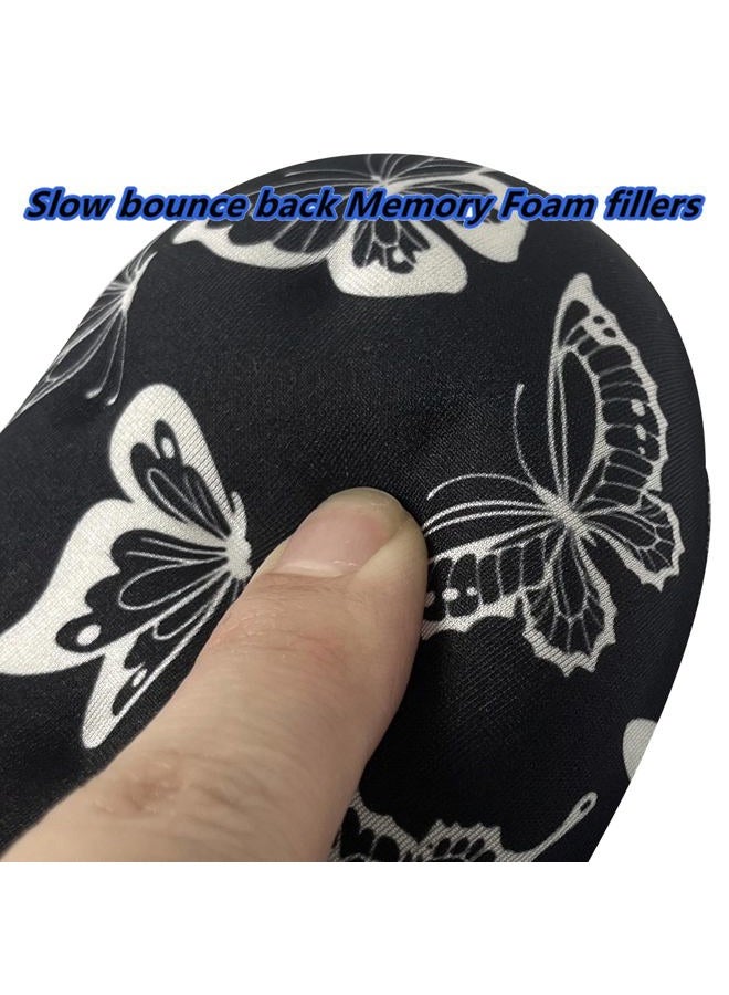 BRILA Ergonomic Memory Foam Mouse Wrist Rest Pad Cushion for Computer, Laptop, Office Work, PC Gaming- Massage Bowl Design - Wrist Pain Relief (Butterflies) - Image 5