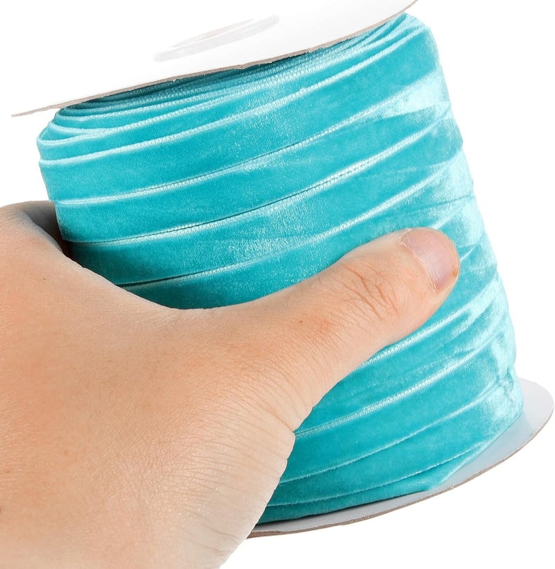 TIDTALEO Decorative Velvet Ribbon 50 Yards Roll Multi-Function Wrapping Ribbon for Party Wedding DIY Craft Packaging - Image 4