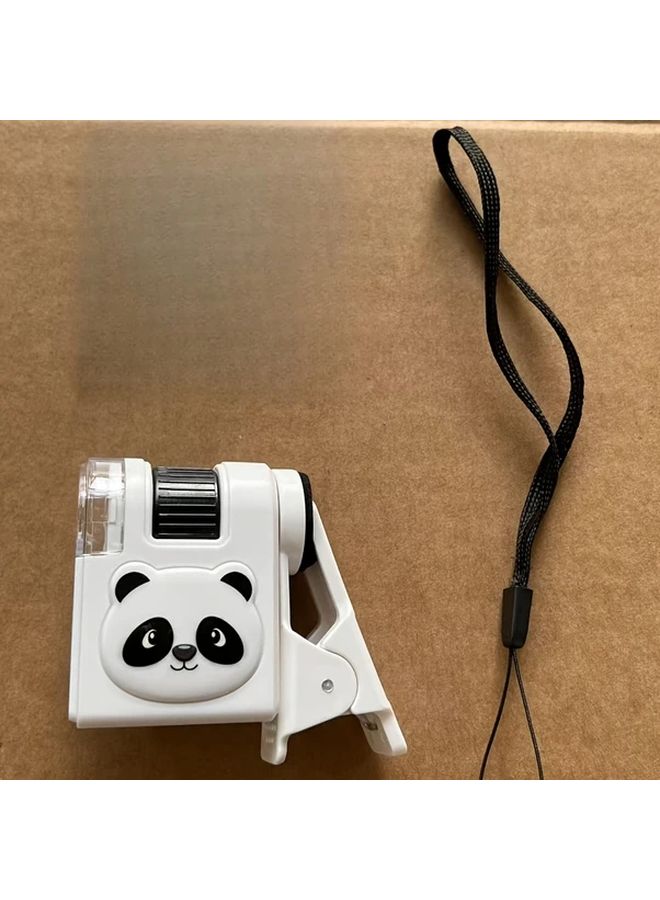 ميكروسكوب جيب حيوان الباندا الأبيض المصغر المحمول اليدوي بتكبير ٦٠× و ٢٠٠× - Image 1