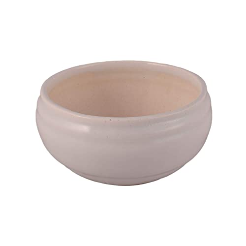 Lasaki Bowl Small White Ceramic Pots for Indoor Plants, Planters, Flower, Pots, gamla, Outdoor, Balcony, Home, Garden, Office Decor, Succulent Pot(D - 15 X H - 8 cm)(Plants not Included) - Image 5