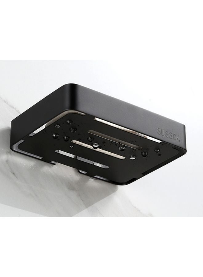 Wall Mounted Bathroom Hardware SUS304 Black Soap Dish Storage Holder  - Image 3