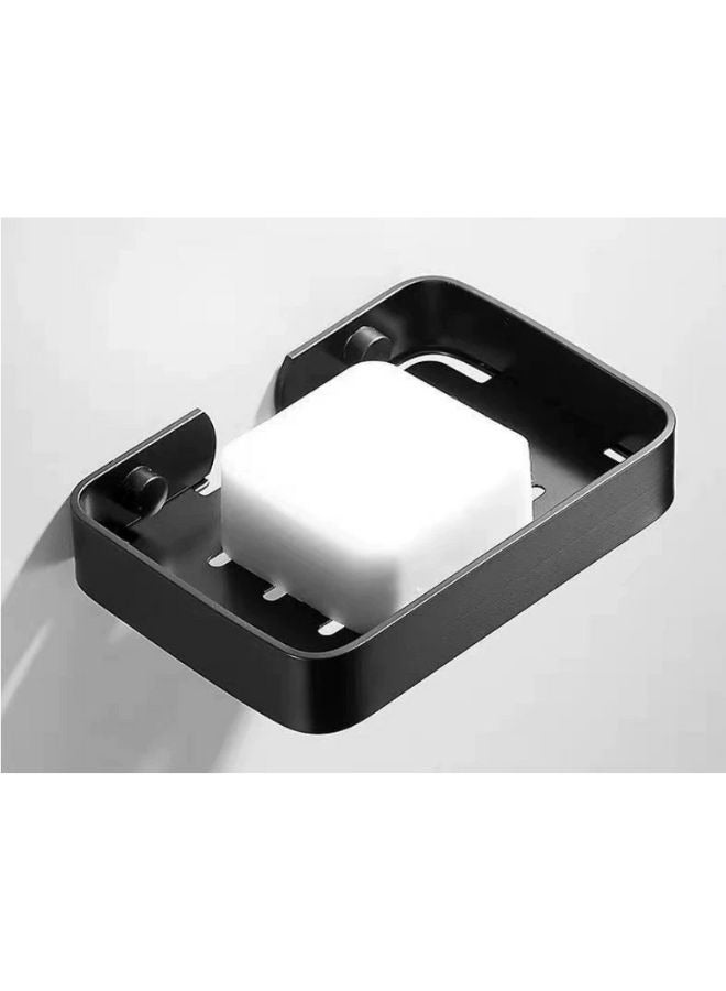 Wall Mounted Bathroom Hardware SUS304 Black Soap Dish Storage Holder  - Image 1